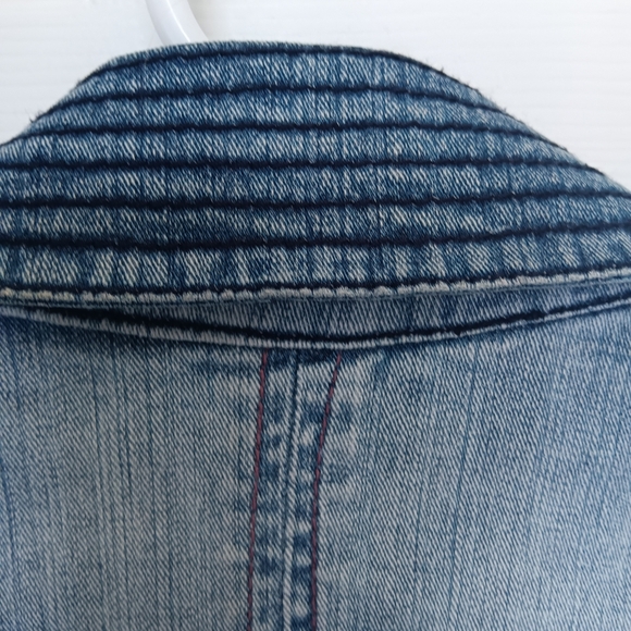 CLEARANCE SALE!! Christine Alexander Light Blue Fitted Jean Jacket - Picture 11 of 16